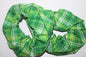 Green Plaid Glitter Scrunchies