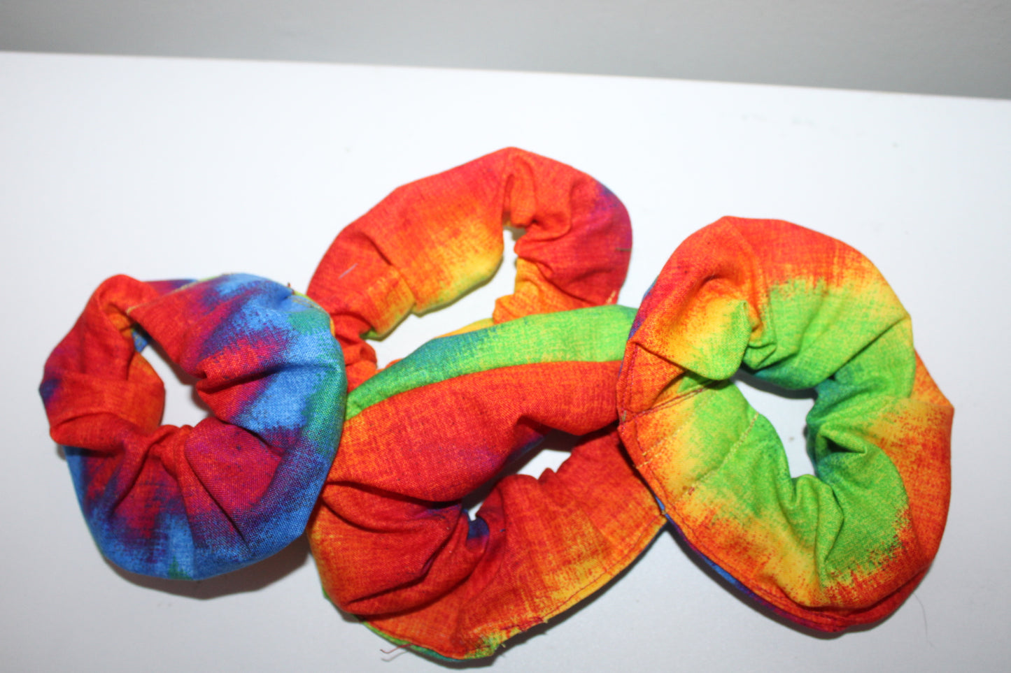 Rainbow tie dye Scrunchies