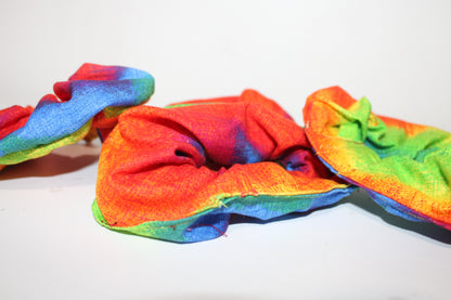 Rainbow tie dye Scrunchies