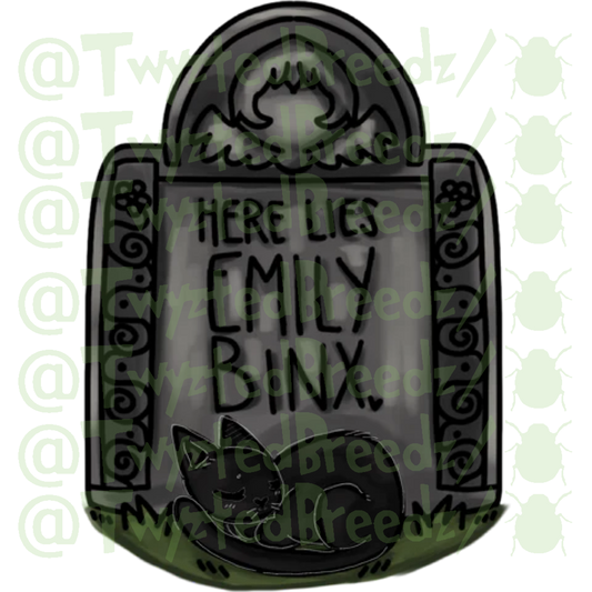 Here Lies Emily Binx Single Sticker